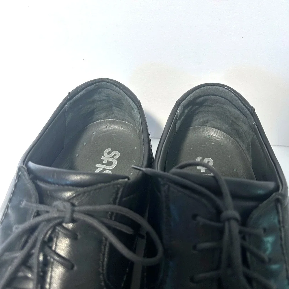 SAS Ambassador Oxford Mens 11.5 Black Leather Lace Up Dress Shoes Orthopedic